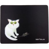 Mouse Pad Serioux Cat and mice MSP02, Black